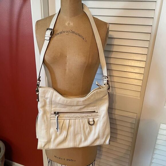 Born Handbags - BORN | white leather shoulder bag